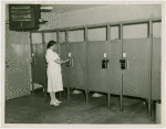 New York World's Fair - Employees - Restroom matron locking stall