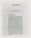 New York World's Fair - Employees - Casey, Leo (Publicity Director) - Newspaper clipping