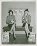New York World's Fair - Employees - Females - Women in uniform sit on bench