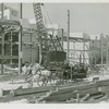 New York World's Fair - Employees - Females - Sledding - Women on horse-driven sled in front of Ford Building