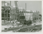 New York World's Fair - Employees - Females - Sledding - Women on horse-driven sled in front of Ford Building