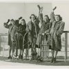 New York World's Fair - Employees - Females - Sledding - Women with sleds
