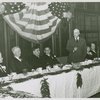 New York World's Fair - Employees - Gibson, Harvey (Chairman of Board) - With Fiorello LaGuardia and committee members eating lunch
