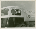 New York World's Fair - Employees - Gibson, Harvey (Chairman of Board) - At wheel of truck