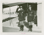 New York World's Fair - Employees - Police - Two policemen in uniform in front of Administration Building