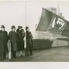 New York World's Fair - Employees - Whalen, Grover (President) - With Mrs. Vincent Astor, Winthrop W. Aldrich and Dennis Nolan hoisting flag