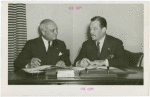 New York World's Fair - Employees - Whalen, Grover (President) - Signing contract with official