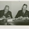New York World's Fair - Employees - Whalen, Grover (President) - Signing contract with official