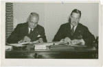 New York World's Fair - Employees - Whalen, Grover (President) - Signing contract with official