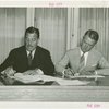 New York World's Fair - Employees - Whalen, Grover (President) - Signing contract with official