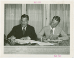 New York World's Fair - Employees - Whalen, Grover (President) - Signing contract with official