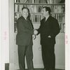 New York World's Fair - Employees - Whalen, Grover (President) - Shaking hands with man