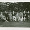 New York World's Fair - Employees - Whalen, Grover (President) - In garden of his home with officials from Chicago's Century of Progress