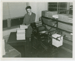 New York World's Fair - Offices at Work Exhibit - Printing - Employee at multilith machine