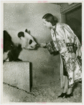 New York Zoological Society - Pandora the baby panda and Amy Fong