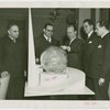Nicaragua Participation - Nicaraguan statesmen inspect model of Trylon and Perisphere