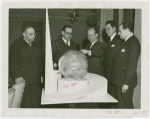 Nicaragua Participation - Nicaraguan statesmen inspect model of Trylon and Perisphere