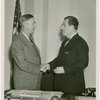 North Carolina Participation - W.E. Fenner shaking hands with Grover Whalen