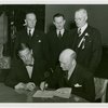 Norway Participation - Rolf A. Cristensen (Commissioner General) and Grover Whalen sign contract