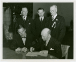 Norway Participation - Rolf A. Cristensen (Commissioner General) and Grover Whalen sign contract