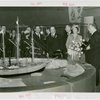 Norway Participation - Prince Olav and Princess Martha - Looking at exhibit with Grover Whalen