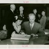 Ohio - Bricker, John W. (Governor) - Signing guestbook with wife