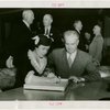 Ohio - Bricker, John W. (Governor) - Signing guestbook with wife