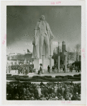 Opening Day - 1939 Season - Statue of George Washington and crowd