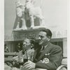 Opening Day - 1940 Season - Boy and father eating lunch