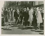 Parades - Street Cleaning - Fiorello LaGuardia, Harvey Gibson and others sweeping Broadway