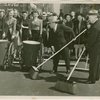 Parades - Street Cleaning - Fiorello LaGuardia, Harvey Gibson and others sweeping Broadway