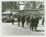 Parades - Street Cleaning - Harvey Gibson, Fiorello LaGuardia march down Broadway