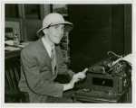 Pennsylvania Participation - Boy on typewriter in exhibit