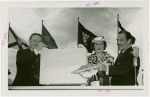 Pennsylvania Participation - Governors - Governor Earle, wife and Grover Whalen lay cornerstone