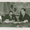 Peru Participation - Pardo de Zela (Consul General) and Grover Whalen sign contract