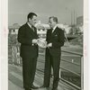 Peru Participation - Grover Whalen receives silver plate from Manuel Llosa (Commissioner General)