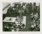 Peru Participation - Building and Exhibits - Grover Whalen speaking to crowd at exhibit