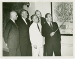 Petroleum - Grover Whalen, officers and incorporators look at map