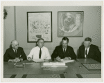 Petroleum - Grover Whalen and oil industry officials at contract signing