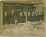 Poland Participation - Grover Whalen, Sylvester Gruszka (Consul General), and members of delegation look at model