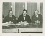 Poland Participation - Baron Stefan Ropp (High Commissioner) and Grover Whalen sign contracts