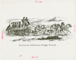 Pony Express Exhibit - Drawing of Overland California Stage Coach