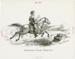 Pony Express Exhibit - Drawing of California Poney Express