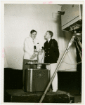 Press Events - National Press Club - Two men talking while being filmed for television