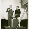 Press Events - National Press Club - Two men talking while being filmed for television