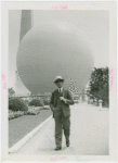 Press Events - National Press Club - Man walking in front of Perisphere