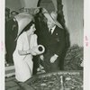 Puerto Rico Participation - Grover Whalen and woman pouring water into fountain