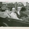Puerto Rico Participation - Blanton Winship (Governor General), Major General Dennis E. Nolan and Admiral William D. Leahy in car