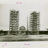 Pylons - At 111th Street entrance during construction
