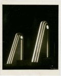 Pylons - At 111th Street entrance at night